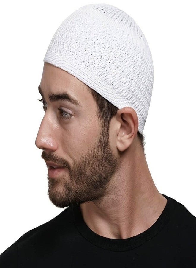 ZUYYON 6 Pcs Knit Kufi Hats for Men Women Muslim Stretchy Skull Caps Cotton Helmet Liner Breathable Crochet Beanie Hat(Classic Colors) - Image 3